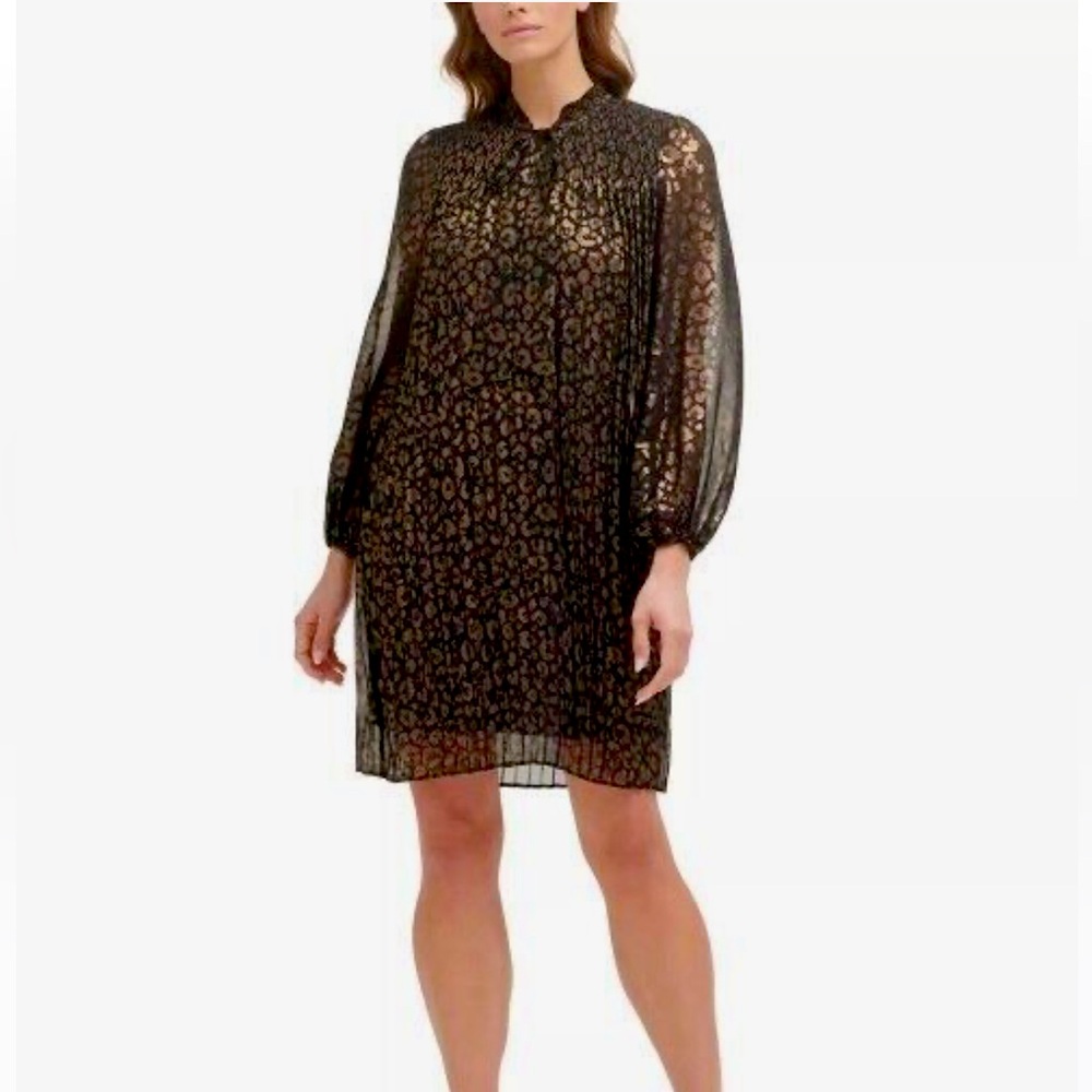 Elegant Black and Gold Women's Dress